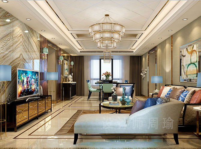 韩国黄碟视屏在线世纪江尚三室两厅168平装修设计效果欣赏